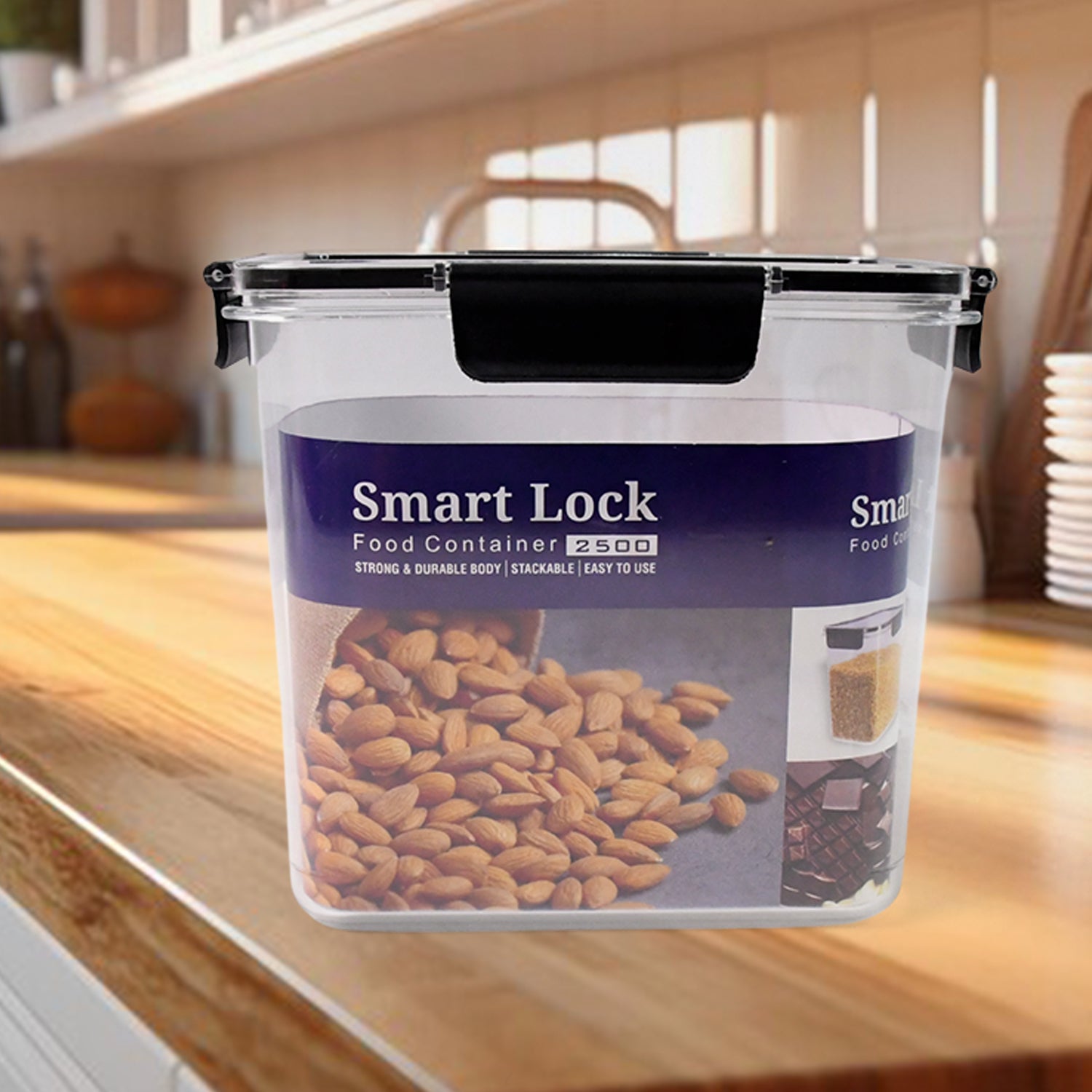 Food Storage Container Airtight Plastic Container With Easy Snap Lids (2500ml  1 Pc) Food Storage Container Airtight Plastic Container With Easy Snap Lids (2500ml  1 Pc)